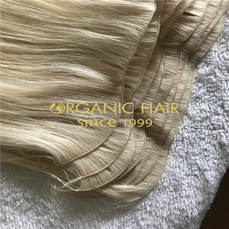 Blonde beaded weft extension manufacturer  H272